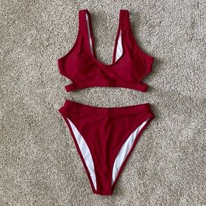 Blooming Jelly High Waisted Two Piece Swimsuit